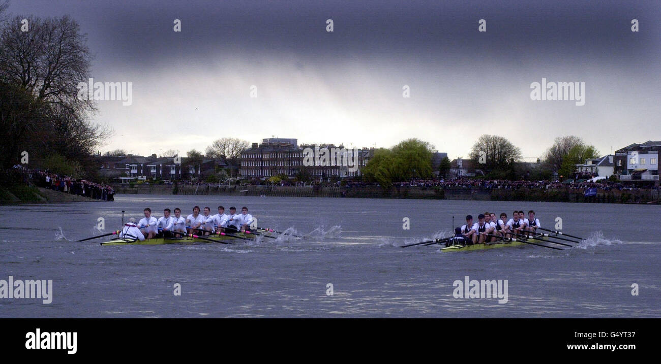 Rowing 146th University Boat Race Oxford v Cambridge Stock Photo