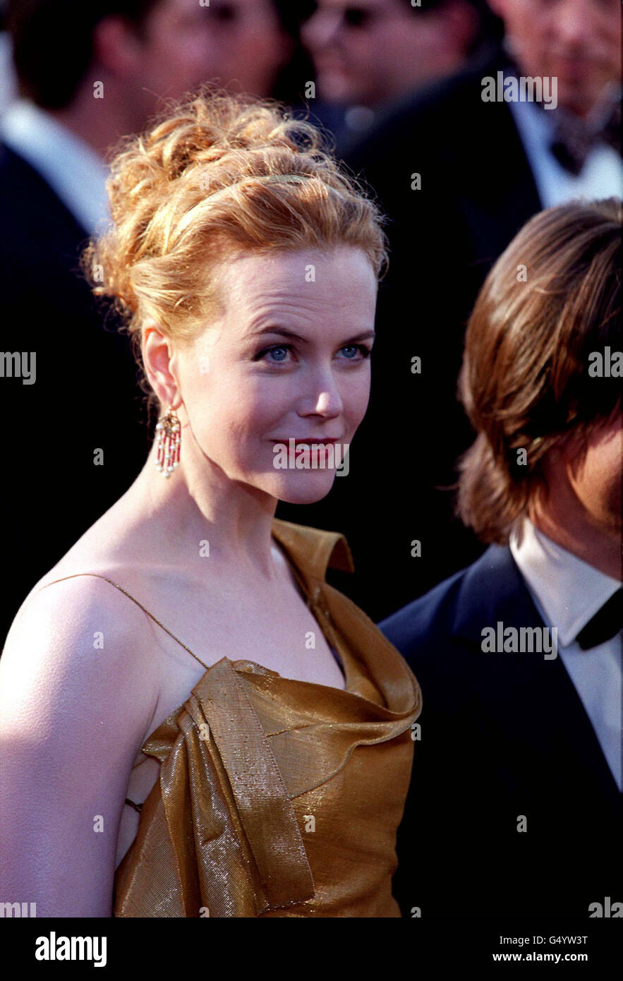 Actress Nicole Kidman, wearing a Dior dress, arriving at the Shrine Auditorium for the 72nd Annual Academy Awards, The Oscars, in Los Angeles. Stock Photo