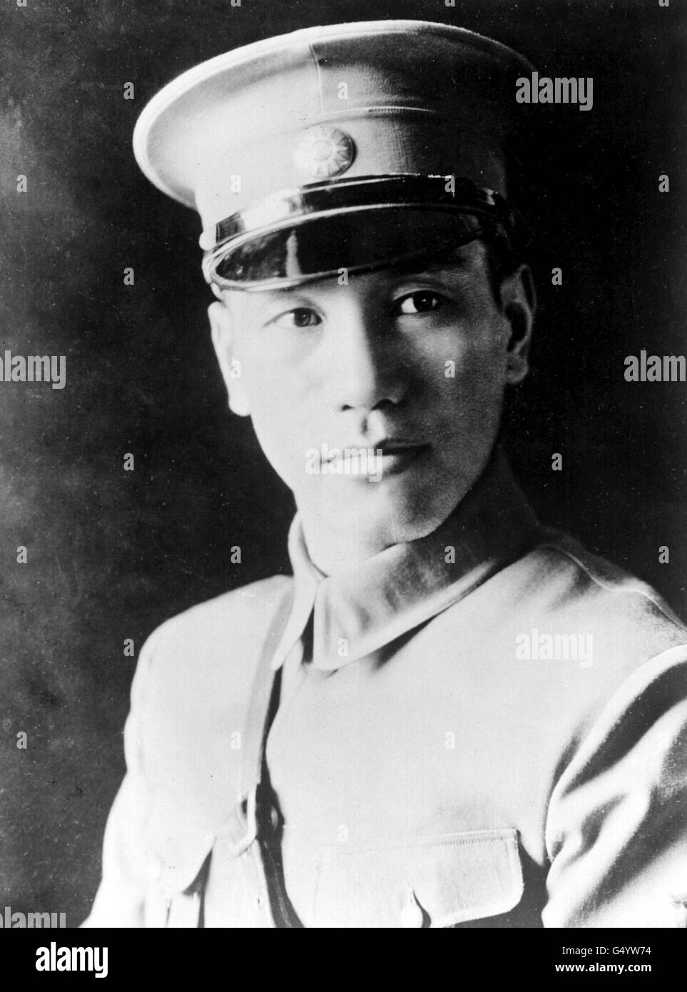General Chiang Kai-Shek (1887-1975) Chairman of the Kuomintang, President of the Republic of China, Commander-in-Chief of the Nationalist Army and 1st Group Army. Stock Photo