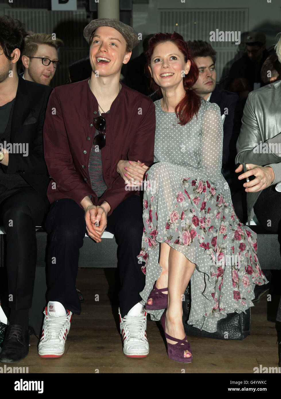 Emilia Fox and her brother Freddie attending the TOPMAN Design autumn/winter London Fashion Week show, at the Royal Opera House in central London. Stock Photo