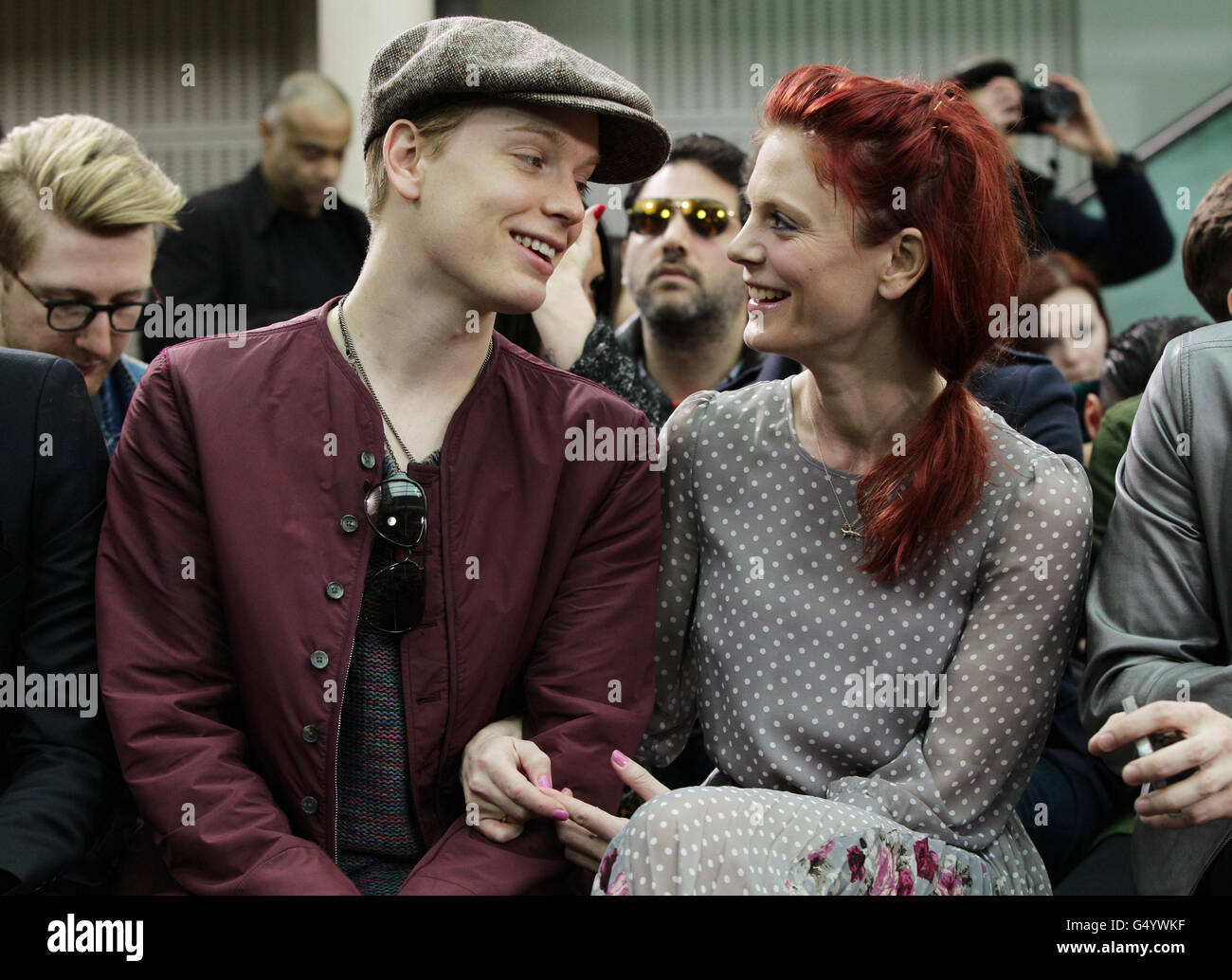 Emilia Fox and her brother Freddie attending the TOPMAN Design autumn/winter London Fashion Week show, at the Royal Opera House in central London. Stock Photo