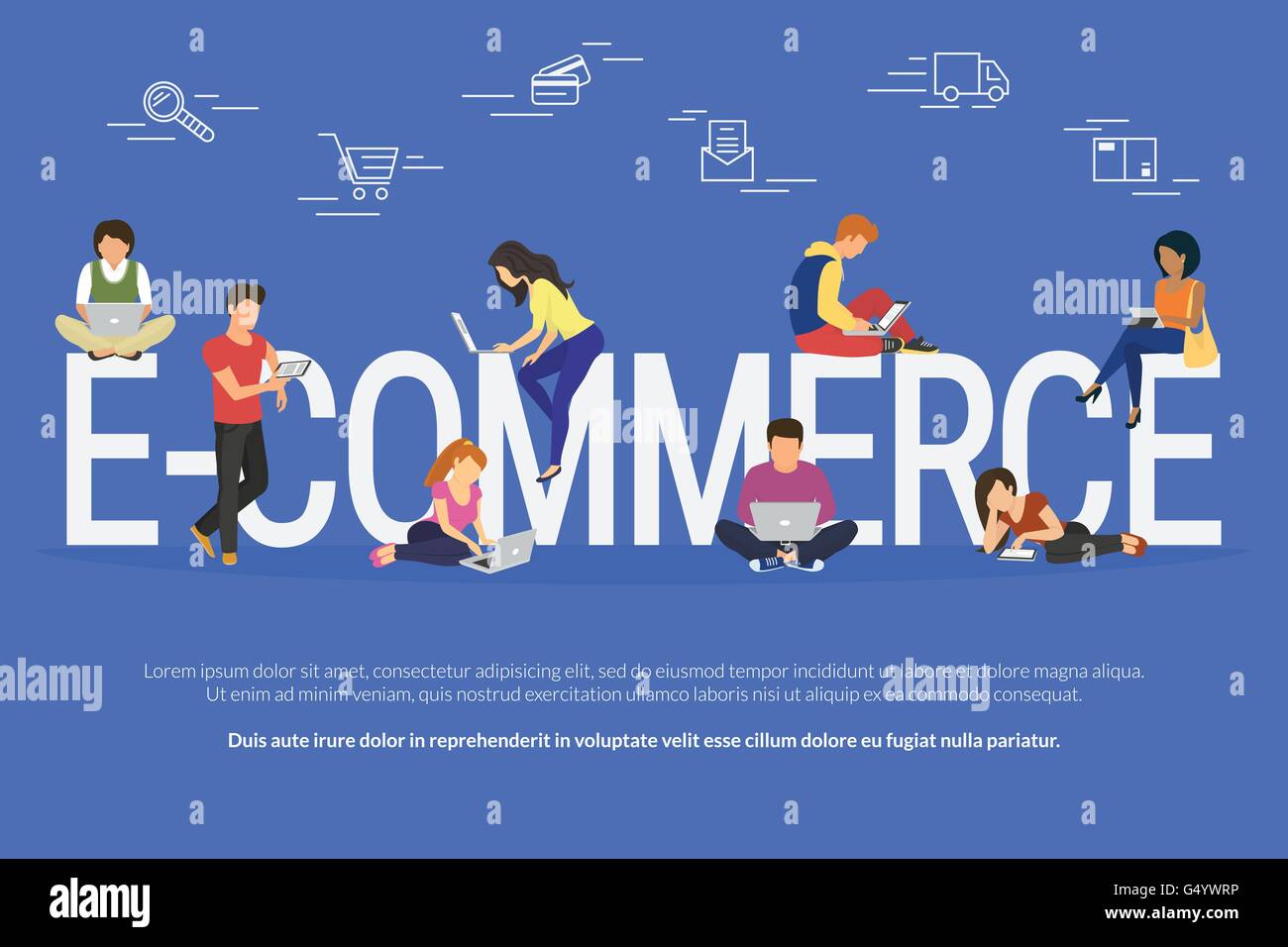 Internet of commerce Stock Vector Images - Alamy