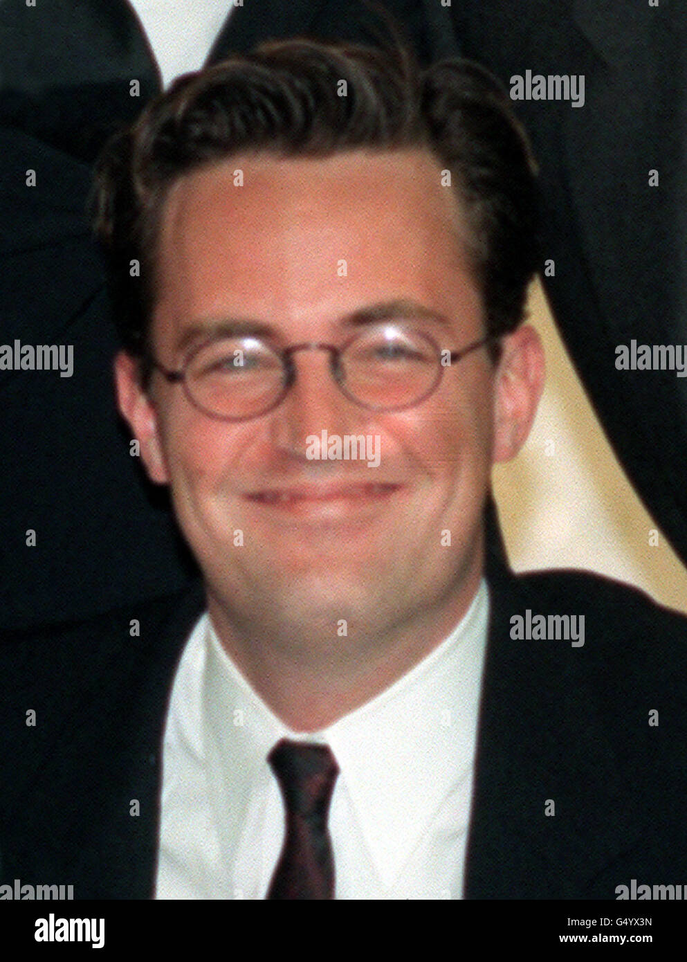 PA Photo 25/3/1998 Matthew Perry at a photocall in London where they are filming for the last episode of their current series of 'Friends' *...27/02/01 The Friends star has entered a rehabilitation clinic for treatment of a mystery condition, it was confirmed. 'Following the advice of his doctors, Matthew Perry has entered an undisclosed rehabilitation hospital,' his publicist Lisa Kasteler said. The statement offered no clues to why the 32-year-old actor needed rehabilitation or where he was being treated. Stock Photo
