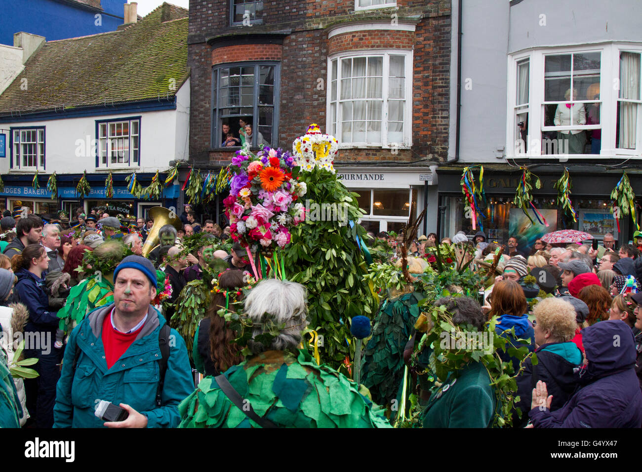 Hastings Jack in the Green Mayday event Stock Photo
