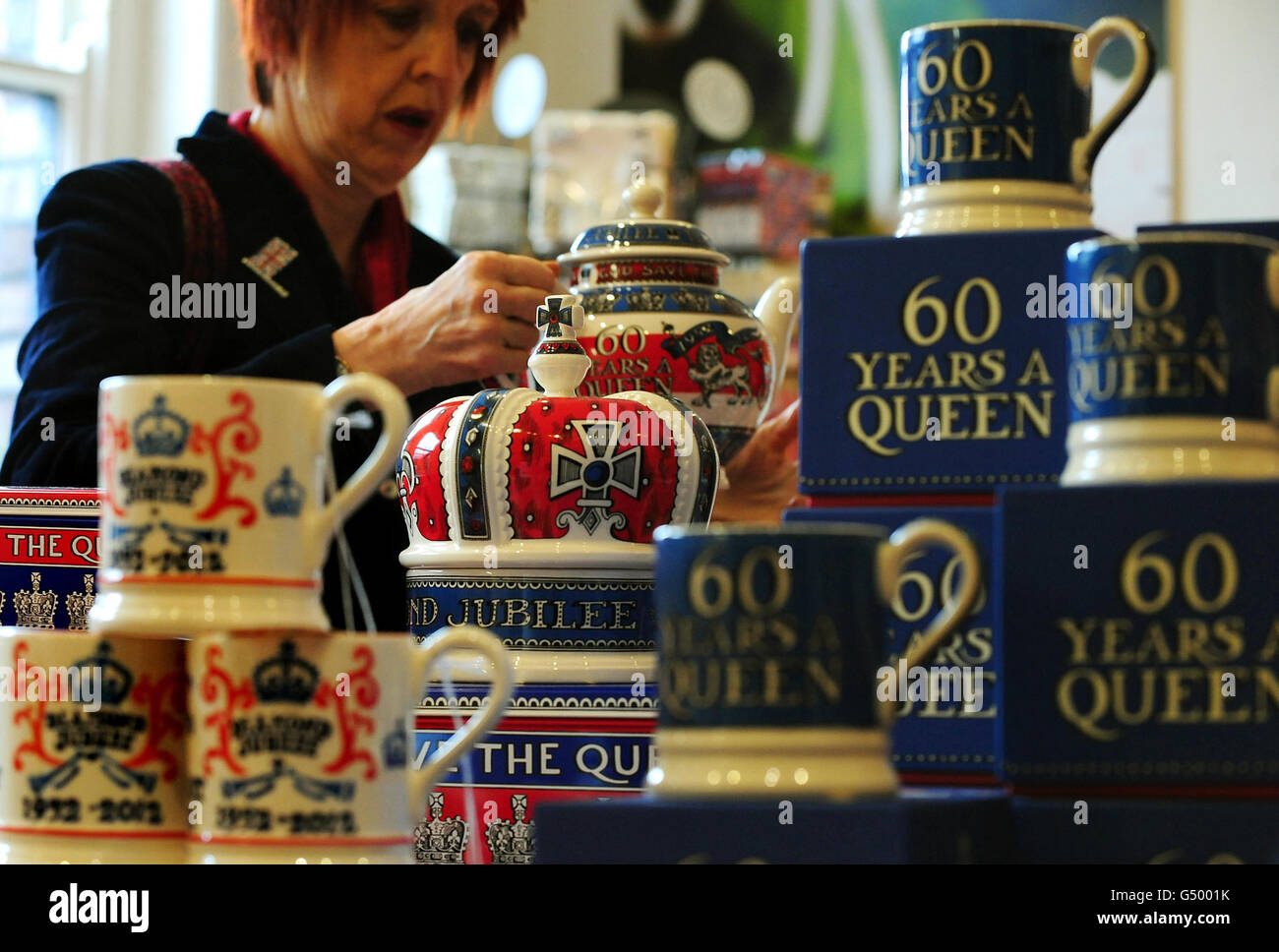 Items from the Diamond Jubilee Collection to celebrate the Queen's