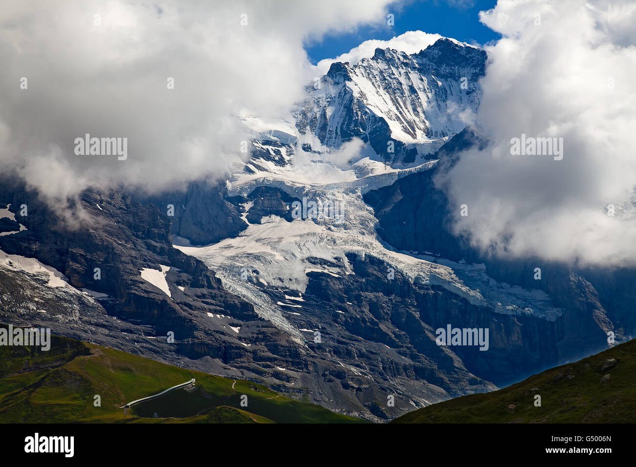 Eiger mountain in the Jungfrau region Stock Photo