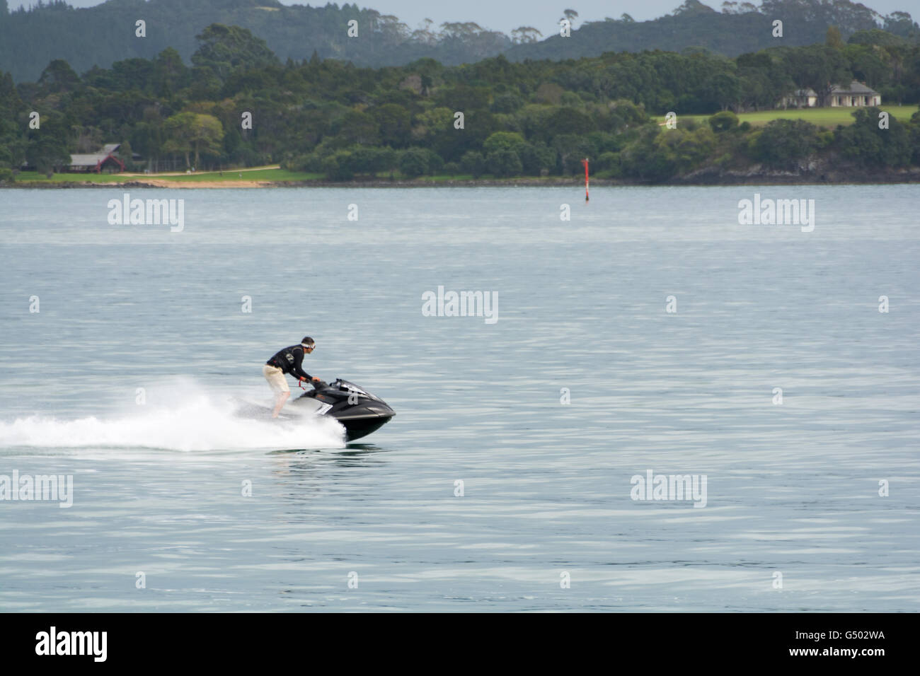 New Zealand, Northland, Paihia, jet skiing in Paihia Stock Photo Alamy