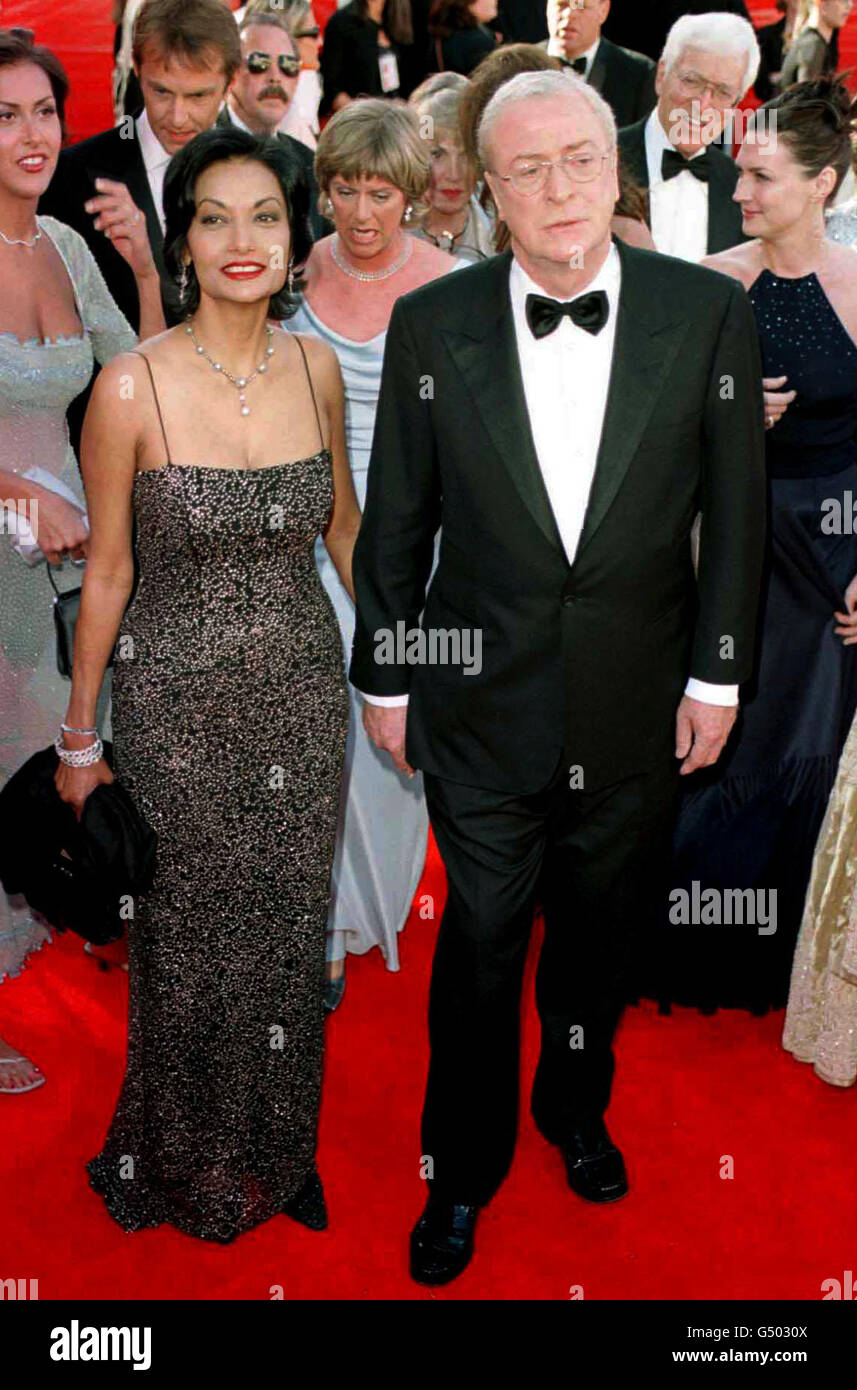 Oscars Caine & wife Best Support Stock Photo