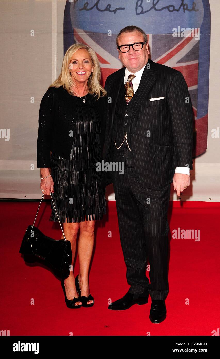 Ray Winstone and his wife Elaine arriving for the 2012 Brit Awards at The O2 Arena, London. Stock Photo