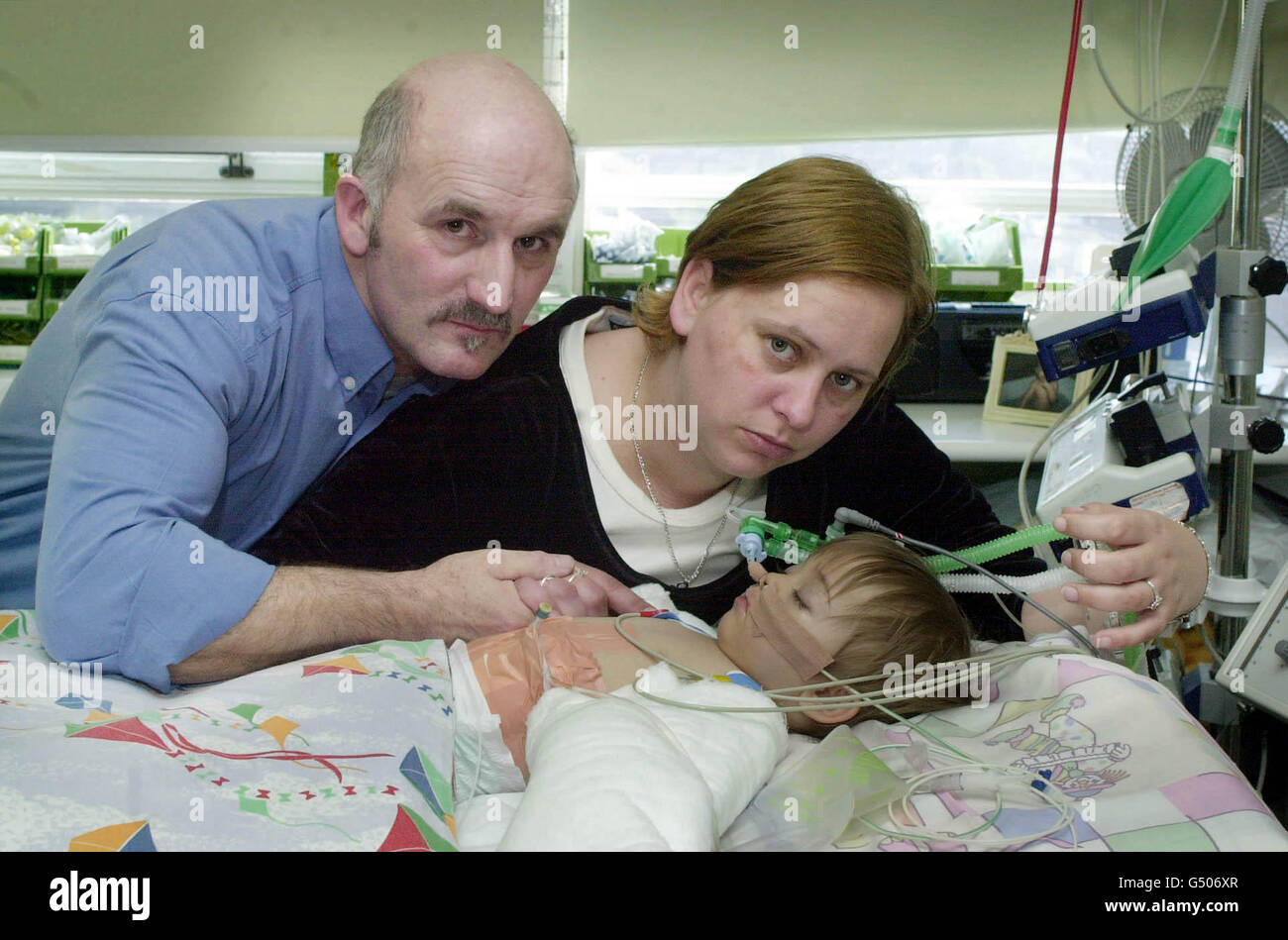 Parents Kirsty Corcoran and Derek Rees, from Cardiff with their 12-month-old baby Tace, face an agonising wait for a suitable heart donor for their dying daughter. * A national appeal was launched to find a donor for the baby who is critically ill at the University of Wales Hospital in Cardiff. Stock Photo