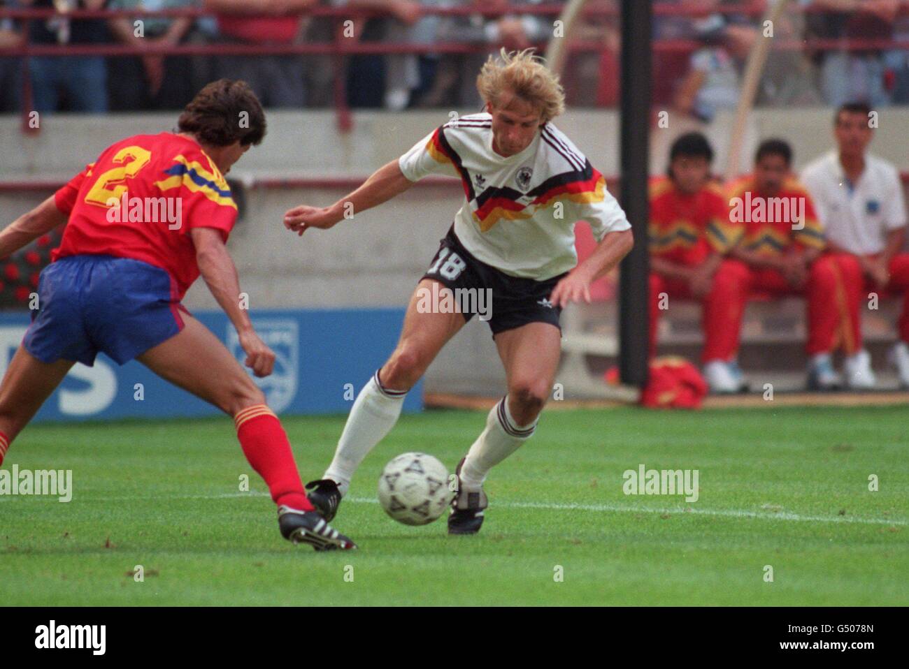 Soccer - World Cup Italia 90 - Group Stage - West Germany v Colombia Stock  Photo - Alamy