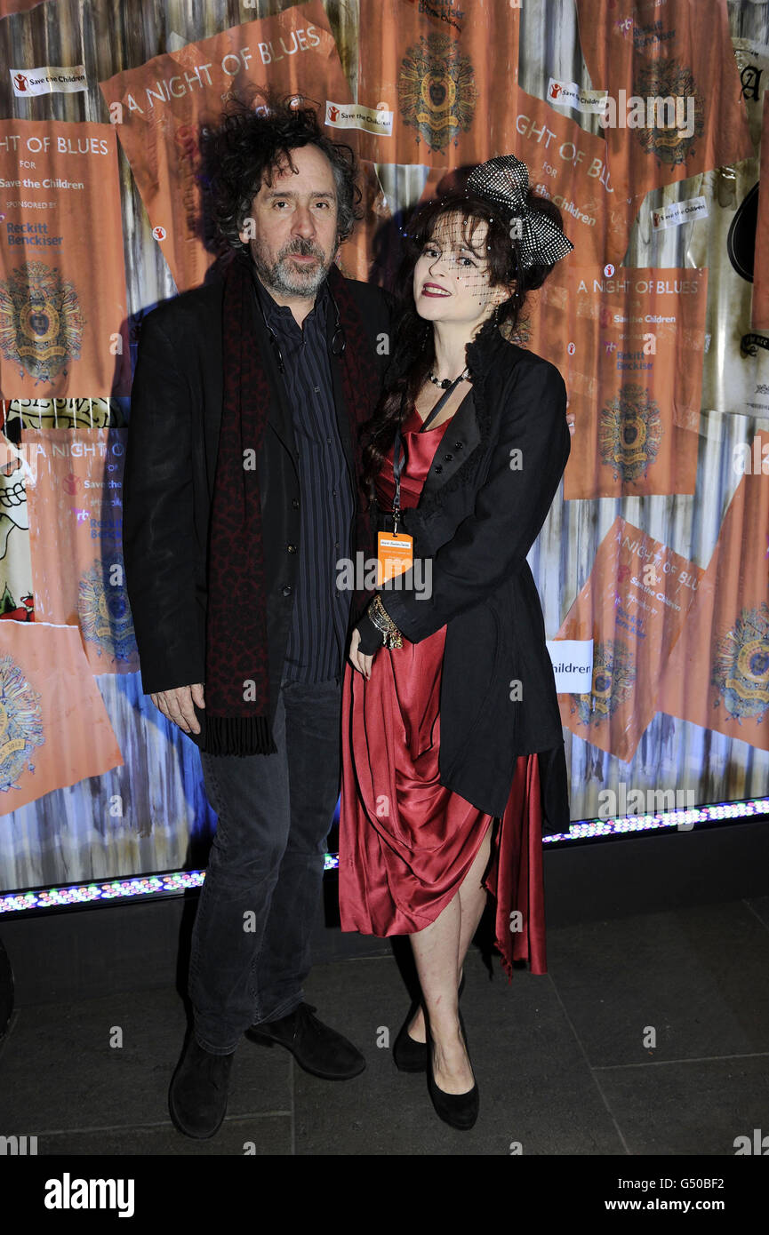 Tim Burton and Helena Bonham Carter arrive at the The Children's of Blues' event at The Roundhouse, Camden, London Stock - Alamy