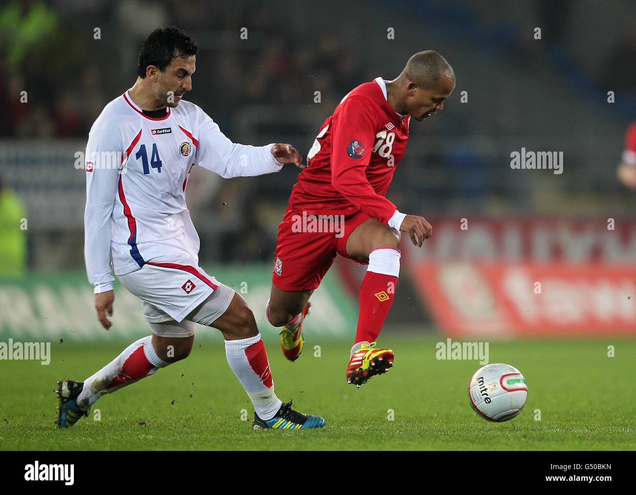 Soccer - International Friendly - Gary Speed Memorial Match - Wales v Costa Rica - Cardiff City Stadium Stock Photo