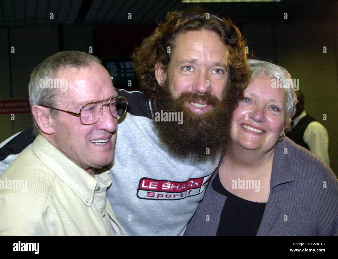 Epileptic Rower Andrew Halsey Hugs His Mother Barbara And Father Dennis As He Arrived At Heathrow Airport Halsey 42 From Camden North London Was Forced To Abandon His Attempt To Single Handedly Cross