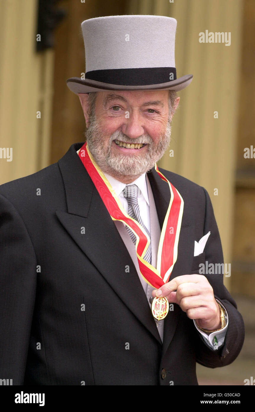 Adventurer Sir Walter Herbert with his Knighthood, after the Prince of Wales presented him with the Honour at the Investitures ceremony at Buckingham Palace in London. Stock Photo