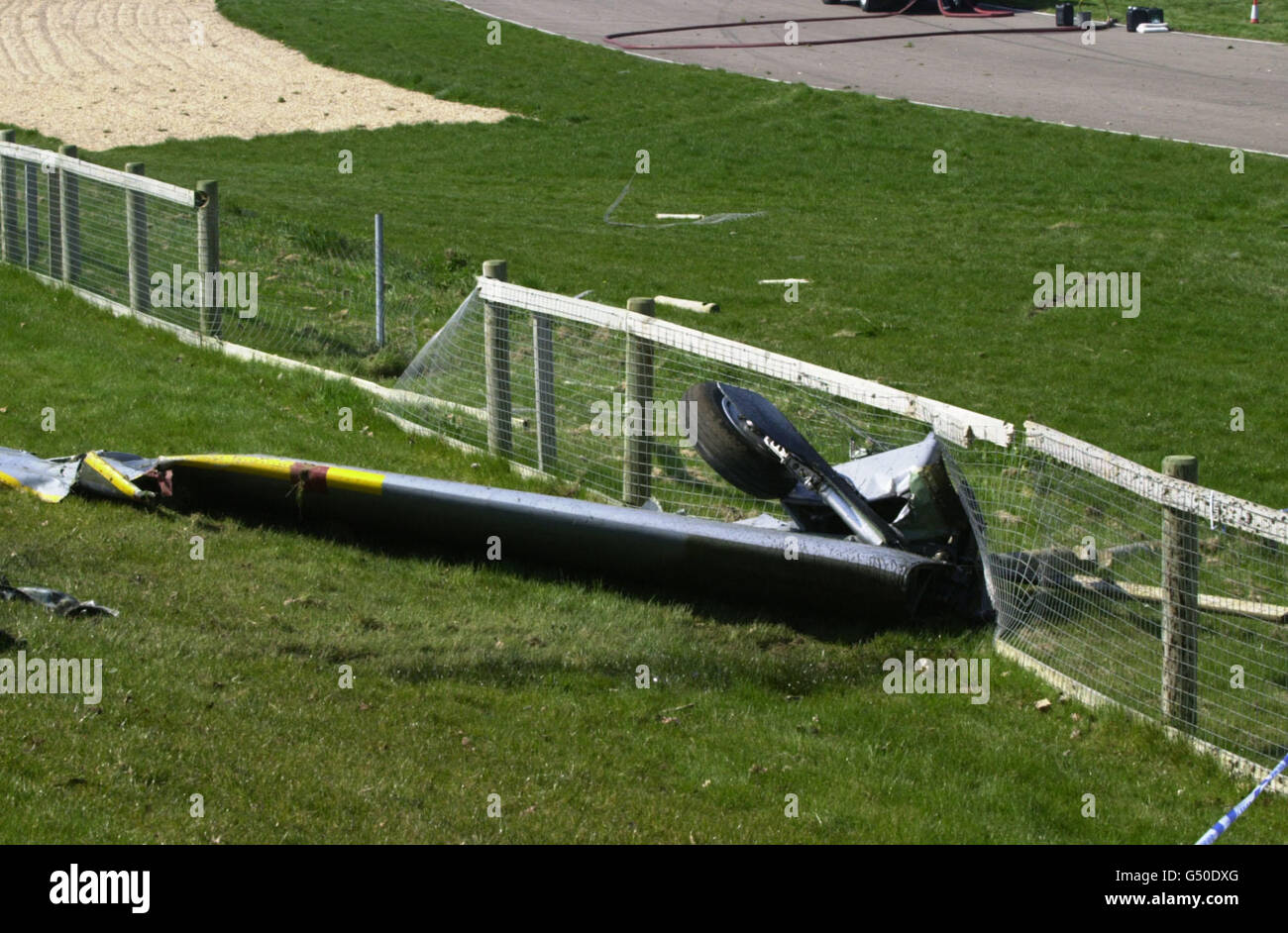 Spitfire crash Goodwood fragment Stock Photo Alamy