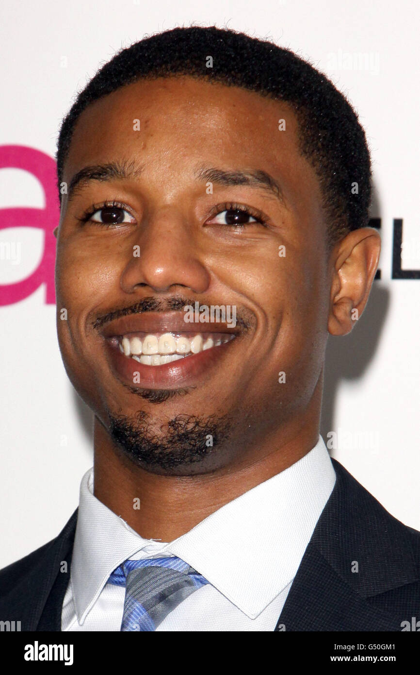 Michael B. Jordan arriving for the Elton John Aids Foundation Academy  Awards Viewing Party at West Hollywood Park in Los Angeles, USA Stock Photo  - Alamy