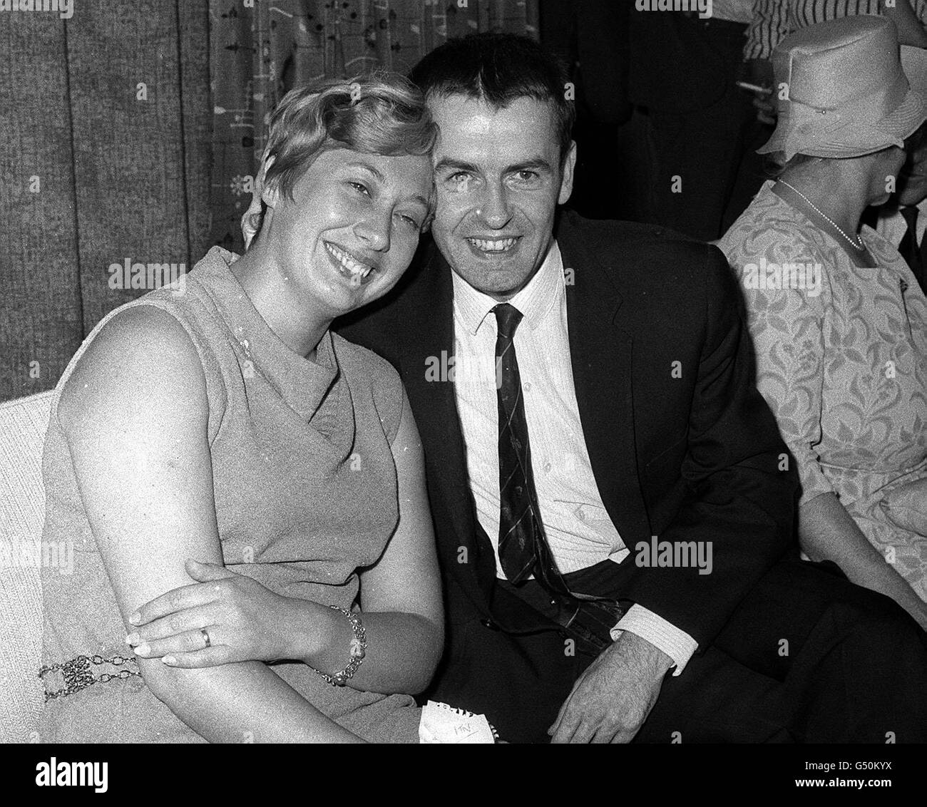 Gerald Brooke, the British lecturer released by the Russians after spending four years in jail, is reunited with his wife Barbara at Heathrow airport, London, after he was flown home in a Russian airliner. * He was released in exchange for the Portland Spy couple - Helen and Peter Kroger Stock Photo