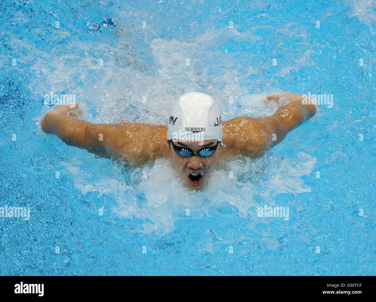 Japan's Yuki Kobori in action in his heat of the Men's 200m Butterfly