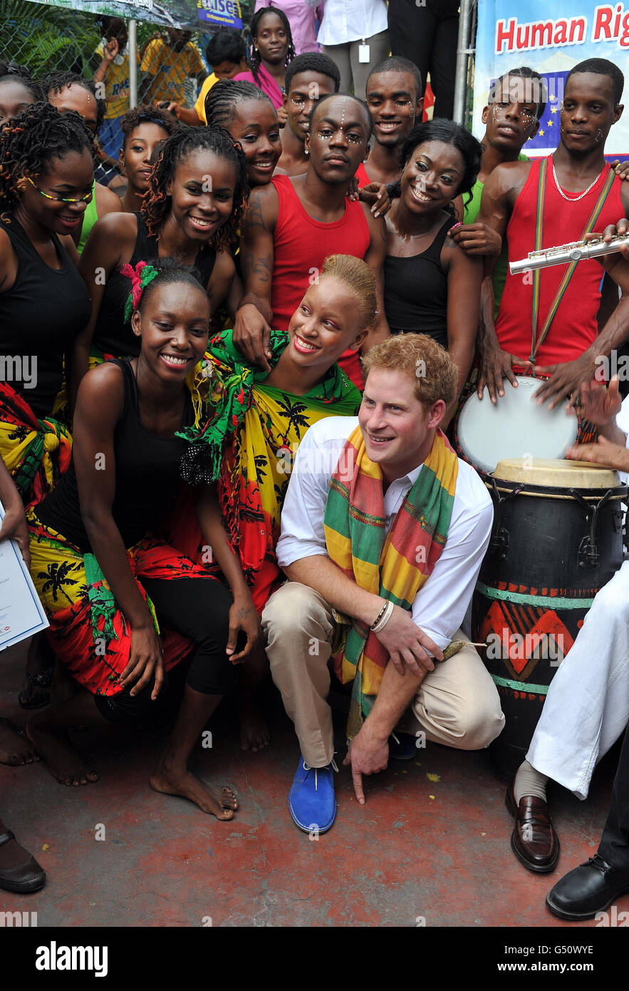 Prince Harry Visit To Jamaica Day One Stock Photo Alamy