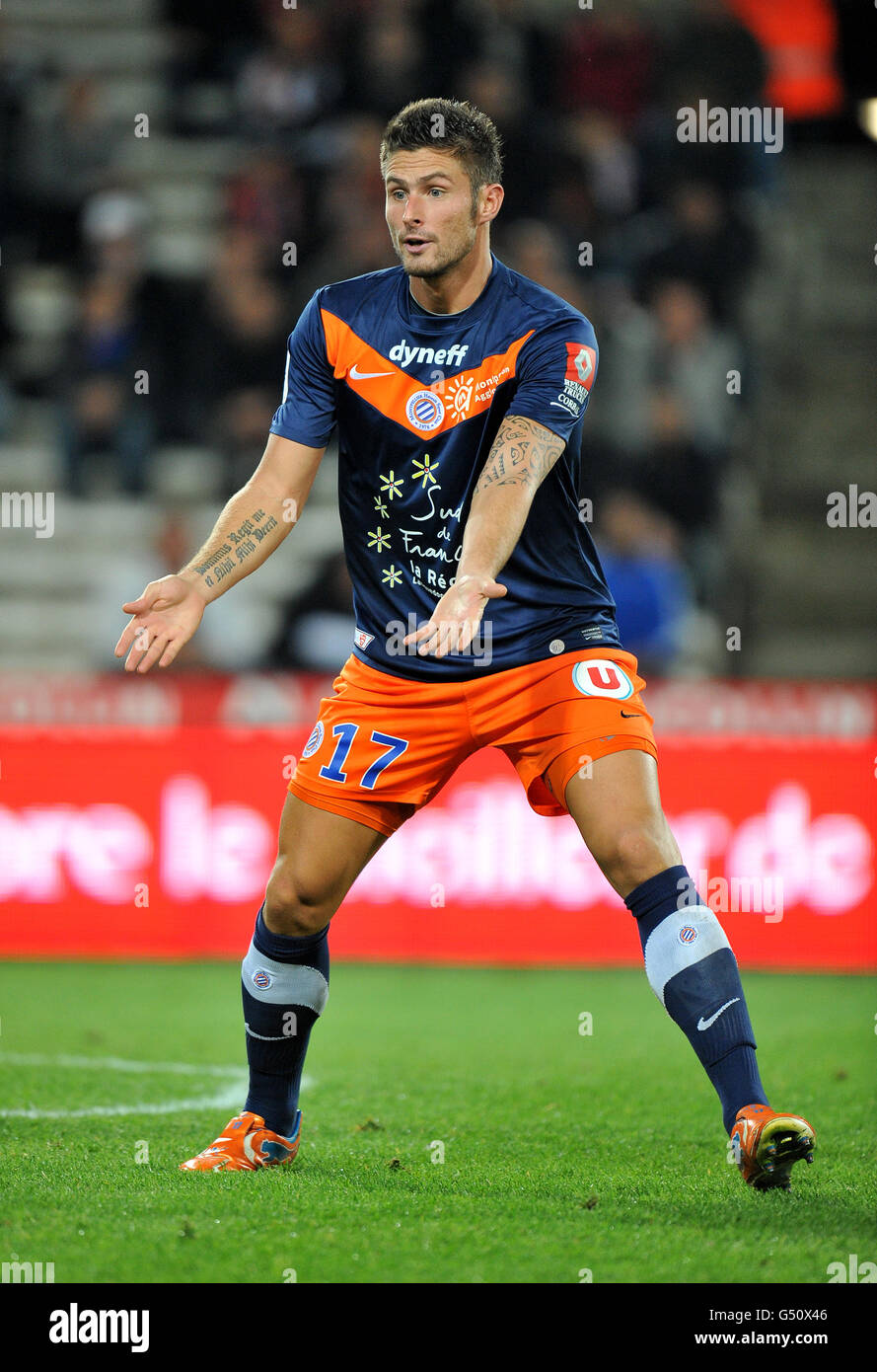 Soccer - French Ligue 1 - Montpellier v AS Nancy Lorraine - Stade de la  Mosson. Olivier Giroud, Montpellier Stock Photo - Alamy