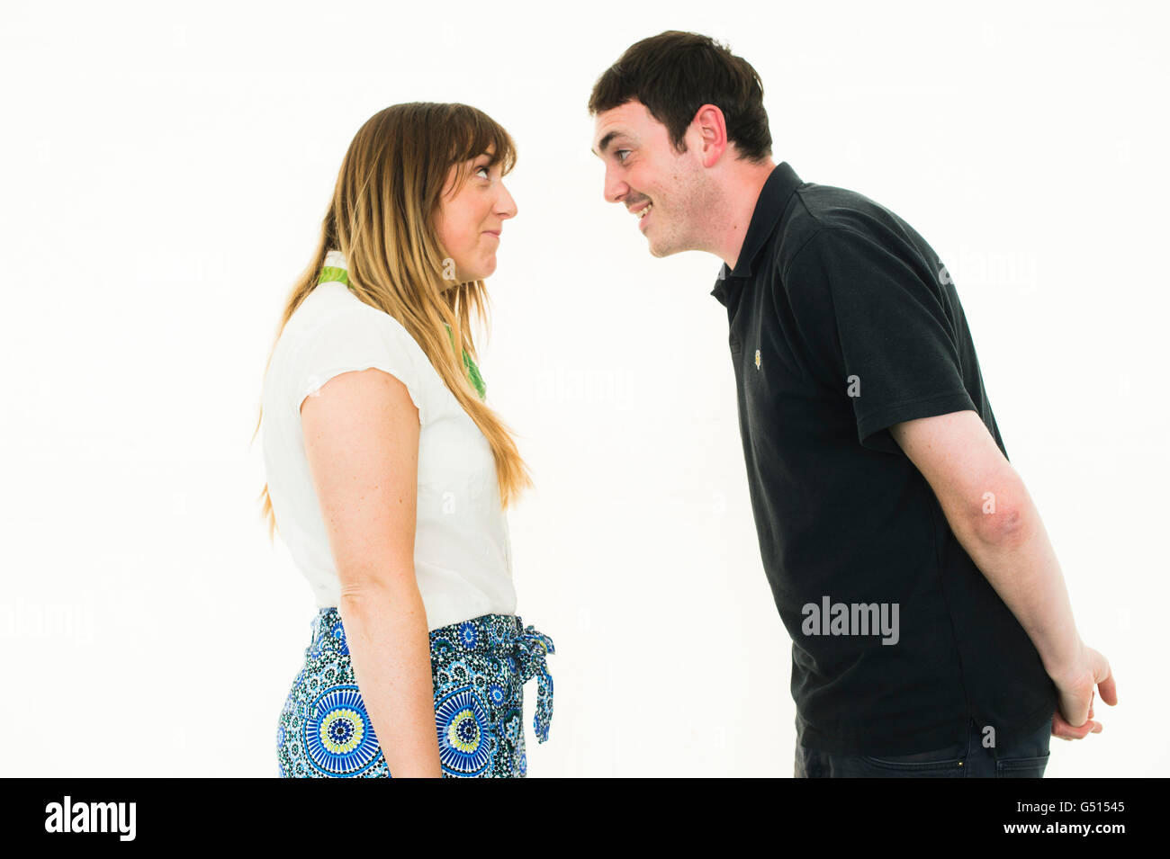 TOM ELLEN and LUCY IVISON , creative partners / writers of fiction for teenagers and young adults, at The Hay Festival of Literature and the Arts, May 30 2016 Stock Photo