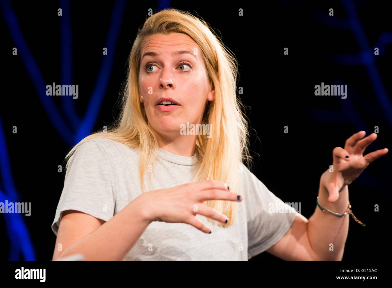 Sara Pascoe. English writer, stand-up comedian and actress. At the Hay Festival of Literature and the Arts, May 30 2016 Stock Photo