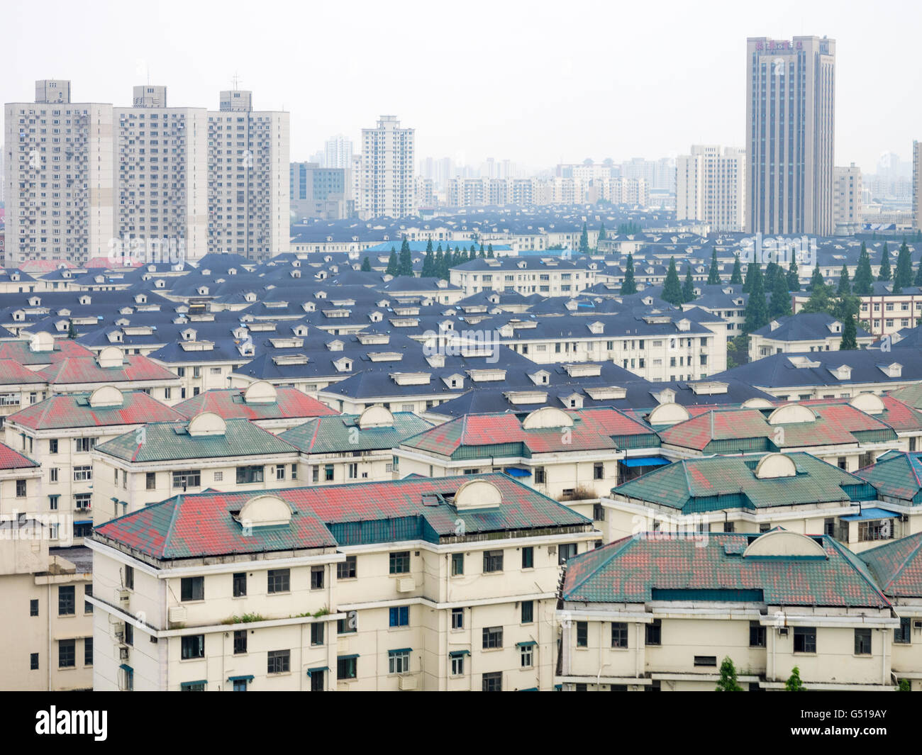 China, Shanghai, residential buildings Stock Photo