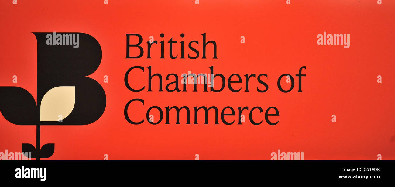 A general view of the logo of the British Chambers of Commerce at their