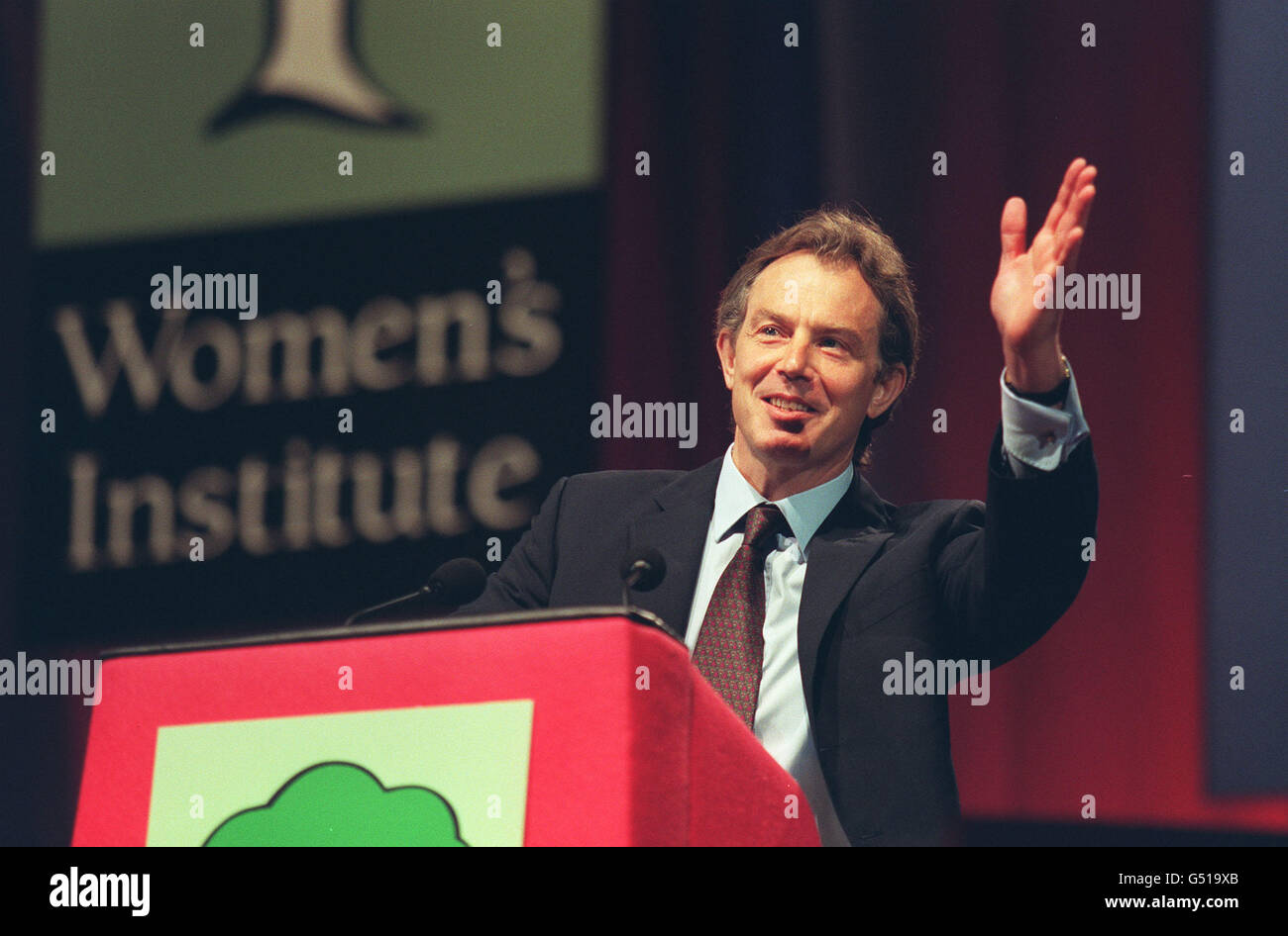Prime minister tony blair gives a speech at the women's institute
