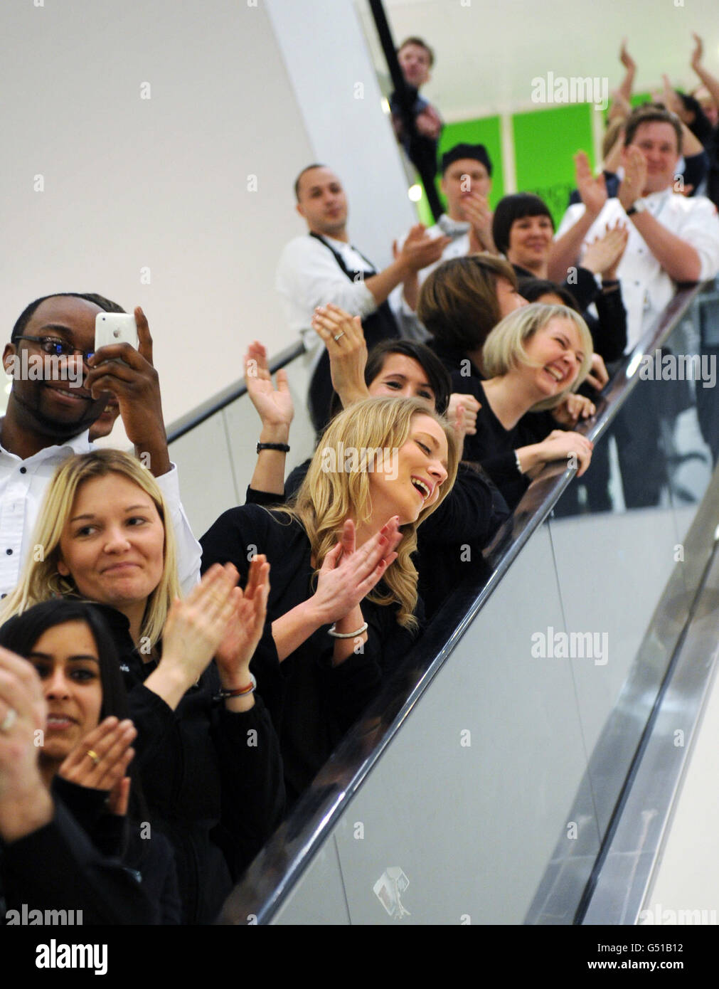 Staff at the John Lewis Department store at Westfield shopping centre