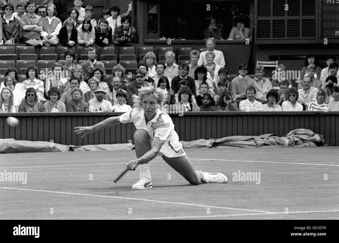 Navratilova Wimbledon Stock Photo
