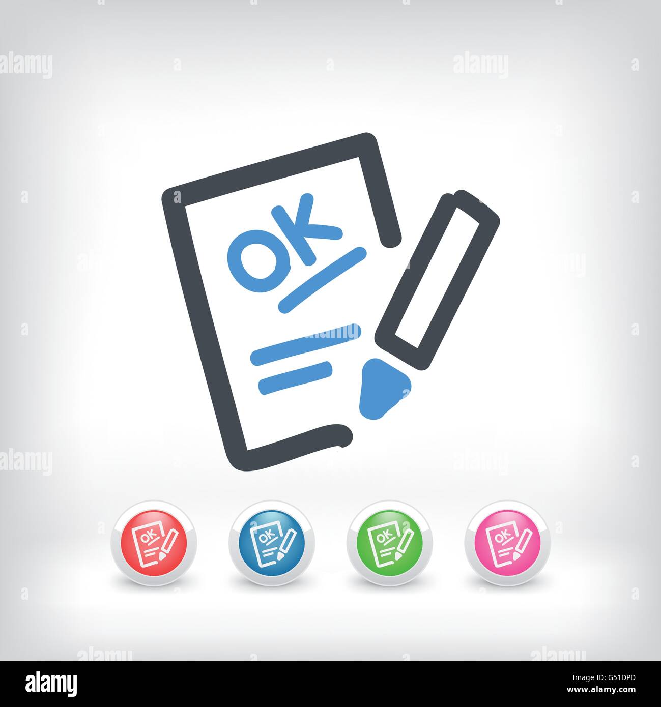 Illustration of positive evaluation icon Stock Vector Image & Art - Alamy