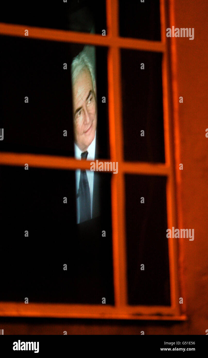 Strauss-Kahn protest Stock Photo