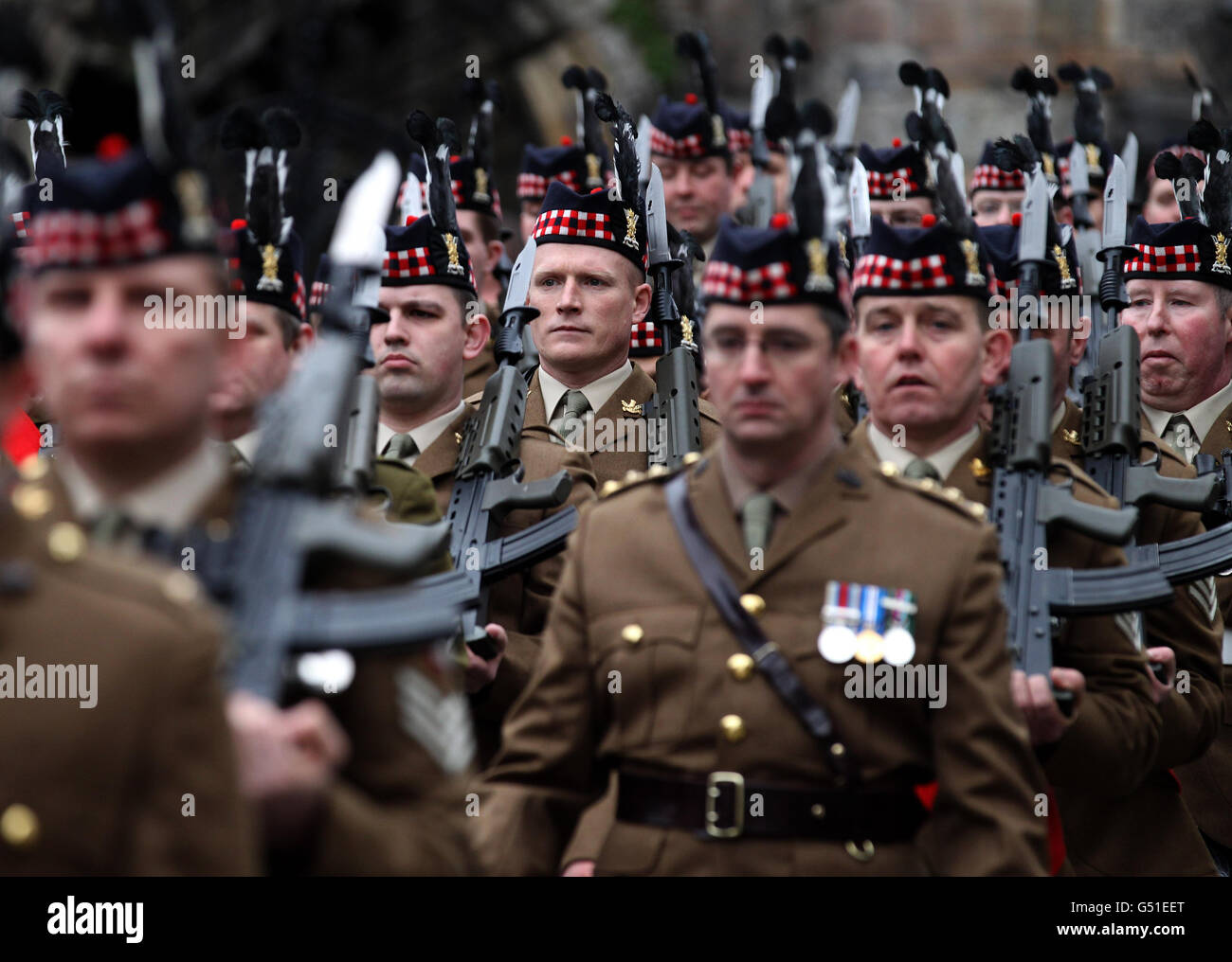 Royal Regiment of Scotland parade Stock Photo Alamy