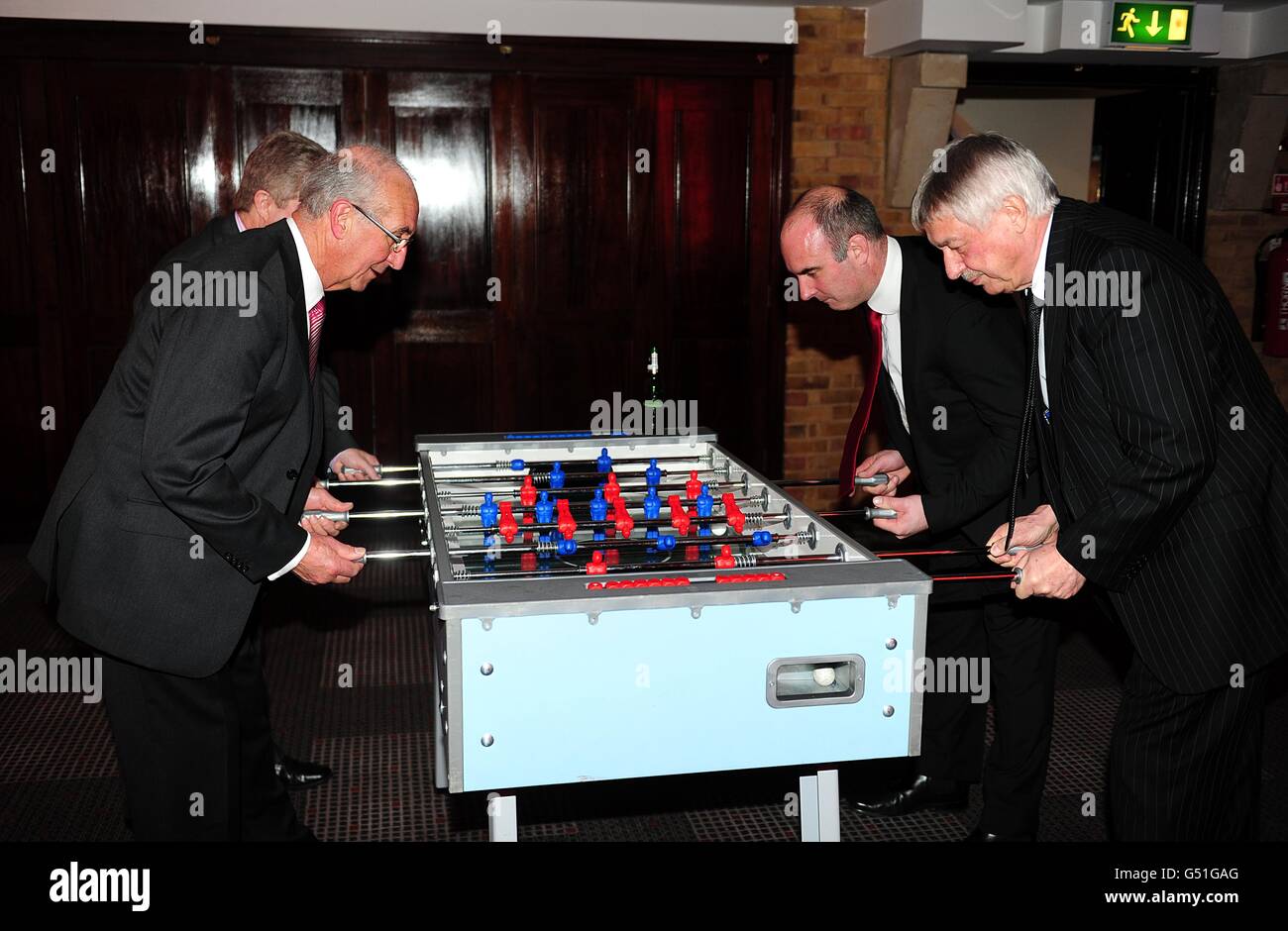 Guests enjoy game table football 2012 football league awards brewery hi