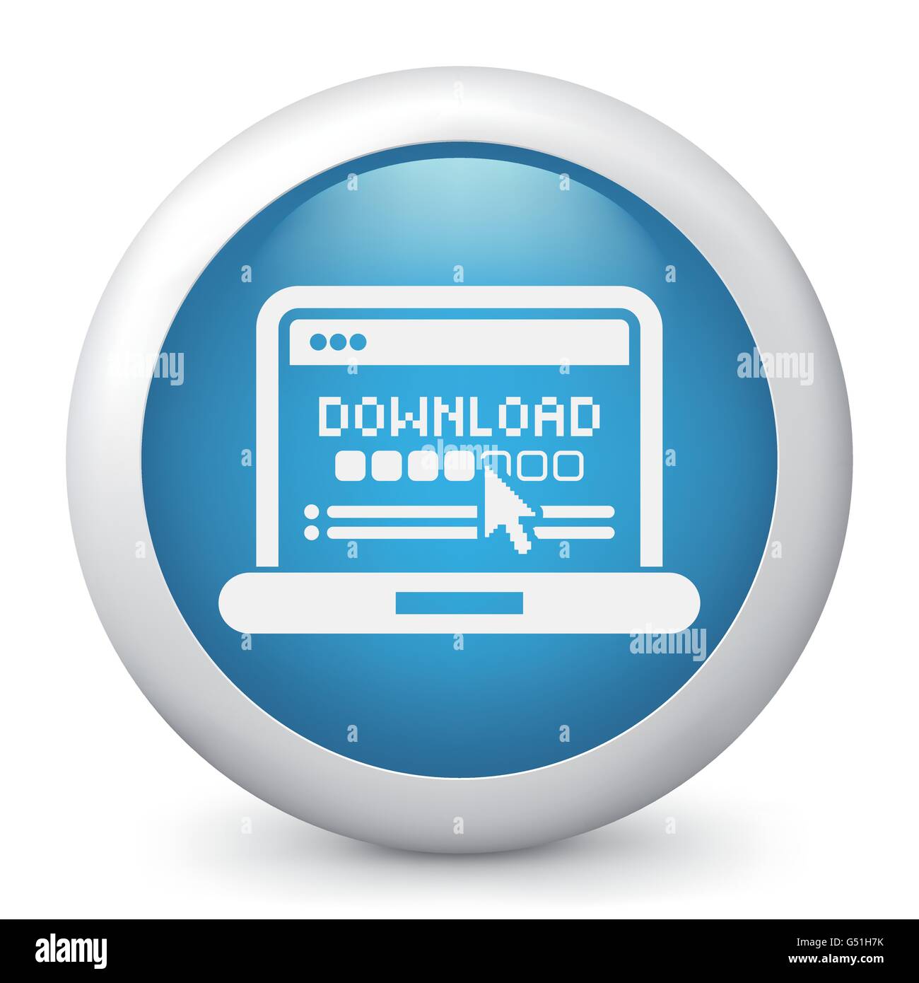 Illustration of icon depicting the download progress on Stock Vector Image & Art Alamy