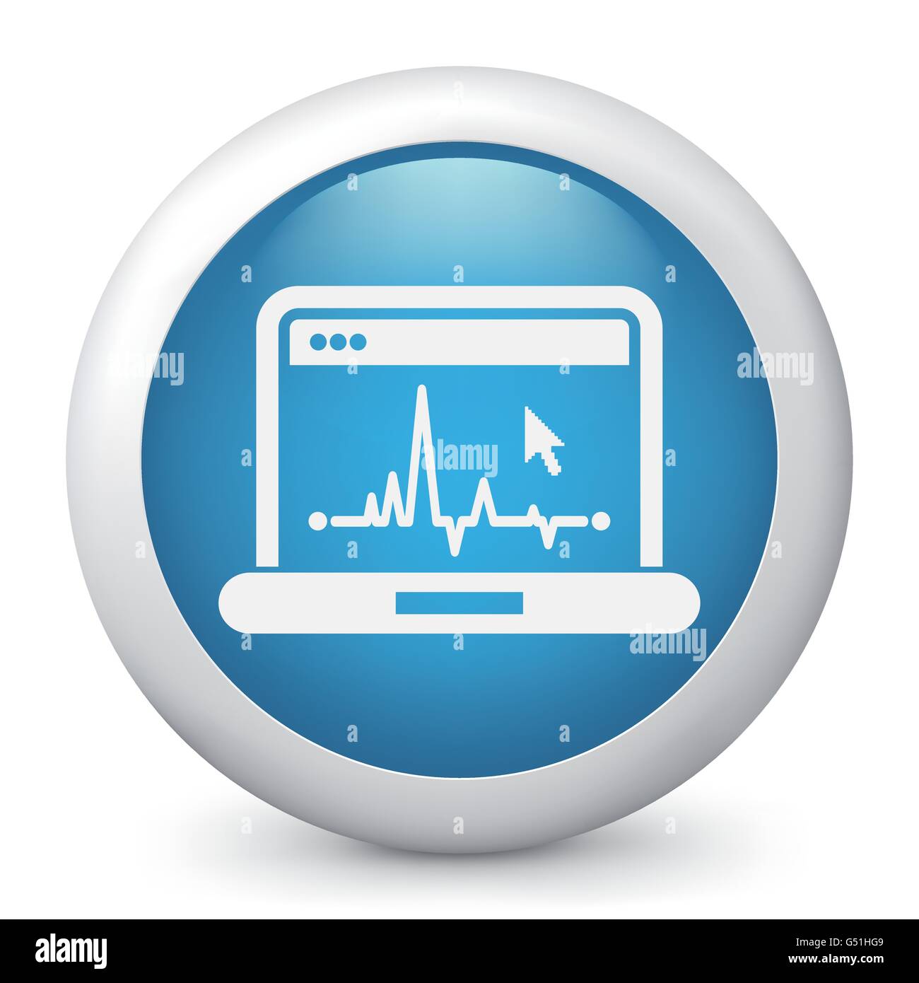 Illustration of EKG on computer screen Stock Vector Image & Art - Alamy