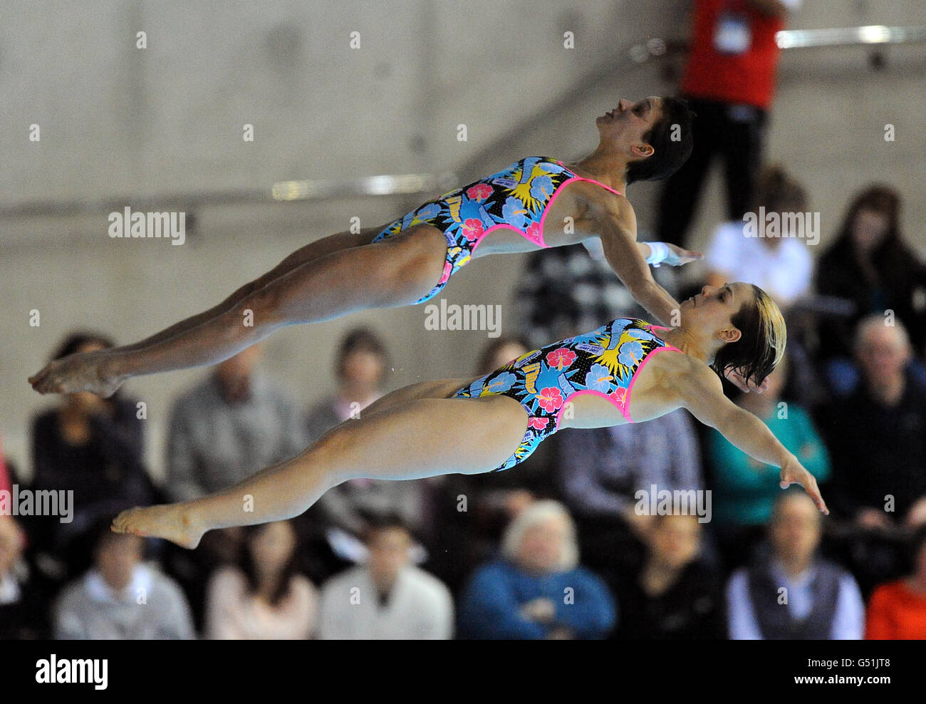 Diving - 18th FINA Visa Diving World Cup - Day Three - Olympic Aquatics Centre. Germany's Nora Subschinski and Christian Steuer Stock Photo