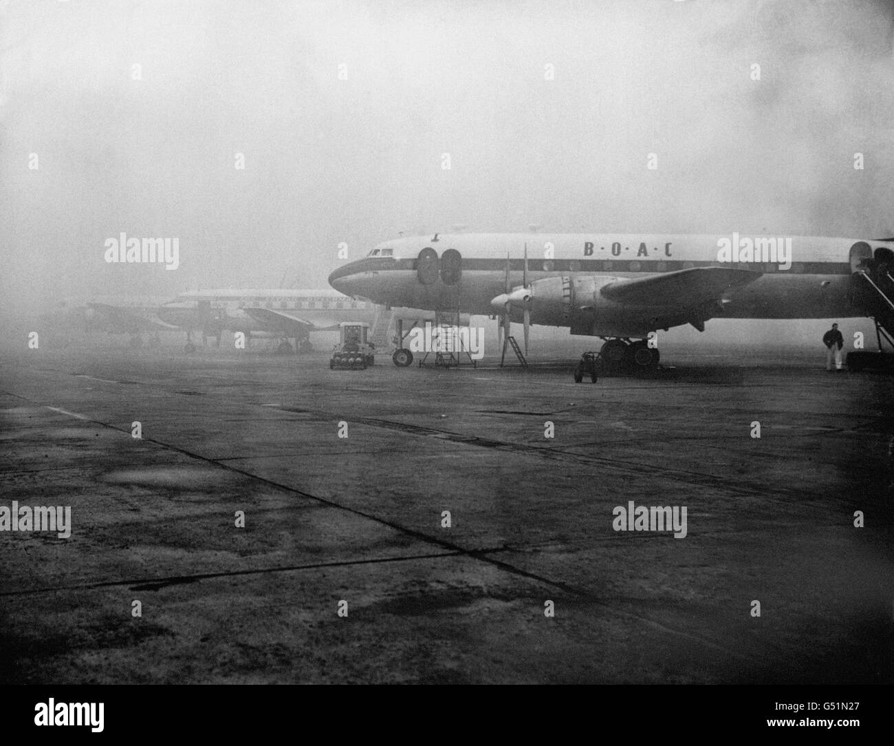 Weather - Fog - London Airport Stock Photo
