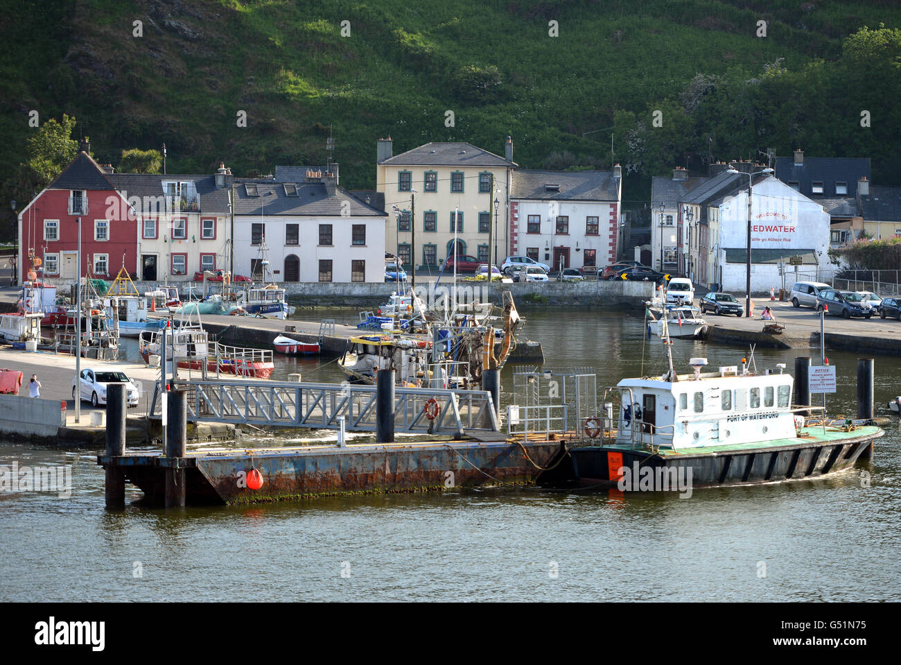 Passage East, Waterford, Ireland. Setting for Redwater TV series Stock
