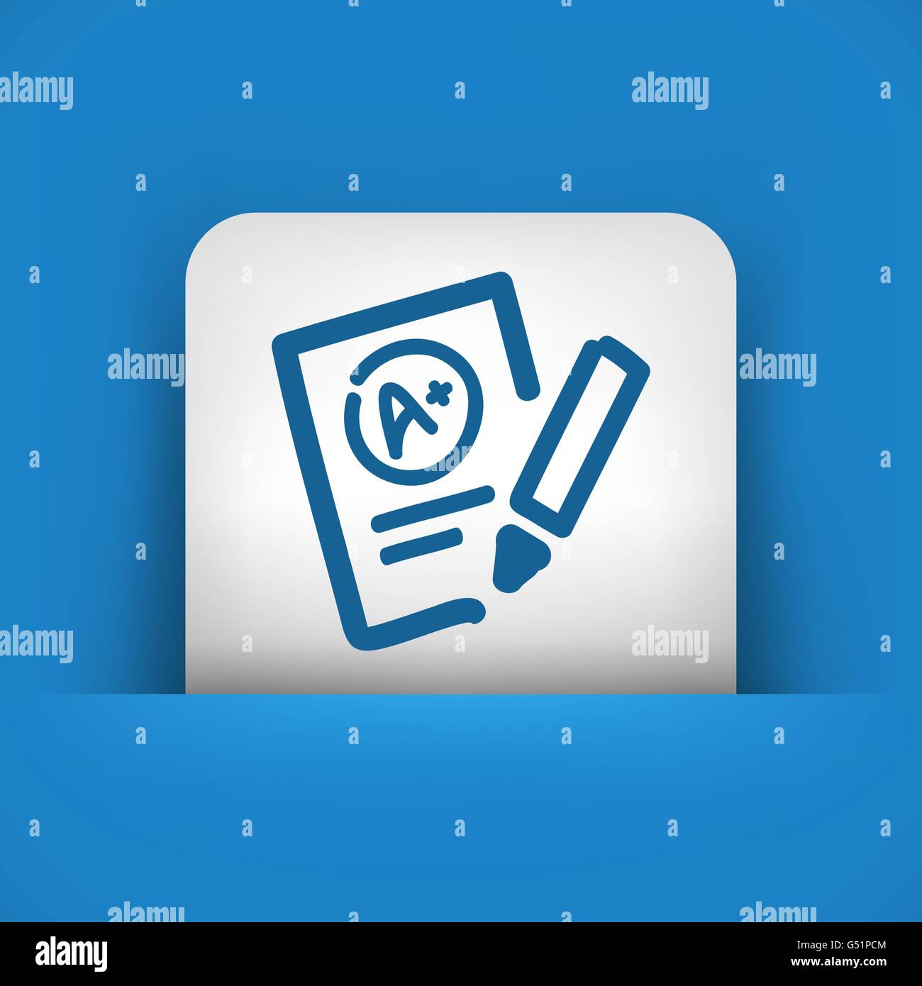 Illustration of excellent evaluation test icon Stock Vector Image & Art ...