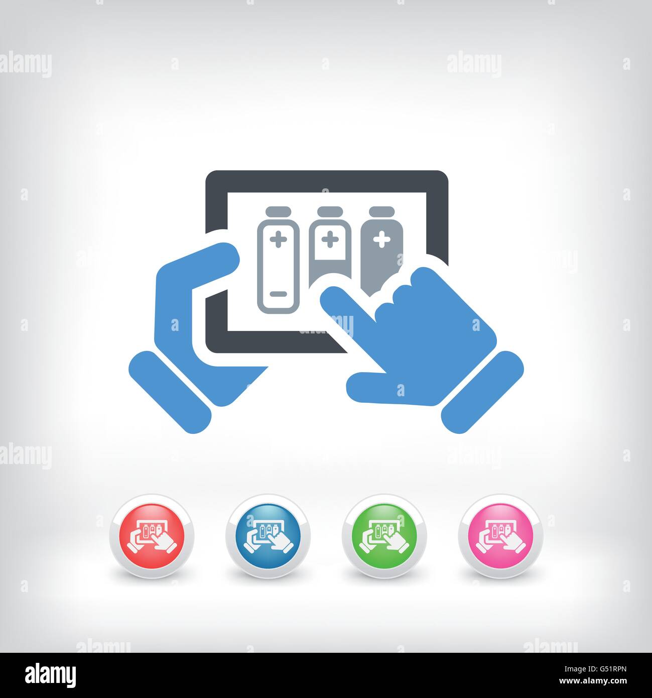 Illustration of tablet battery charge concept Stock Vector Image & Art