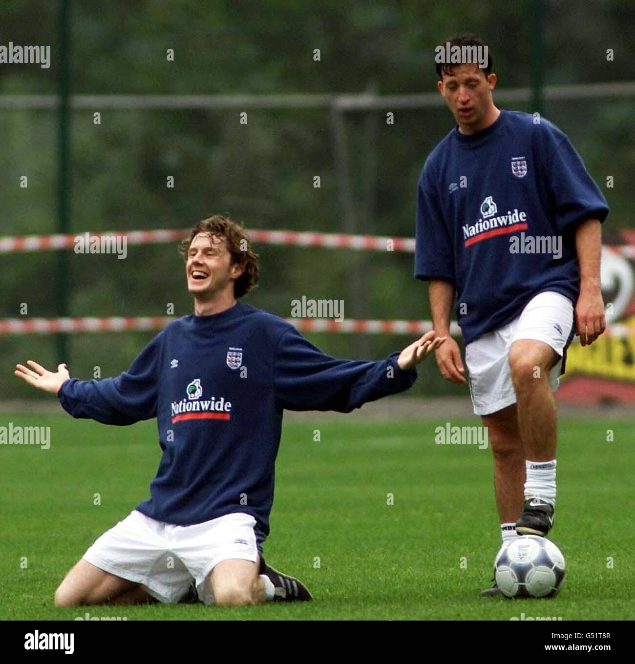 Maclon Fowler England training Macca & Fowler Stock Photo - Alamy