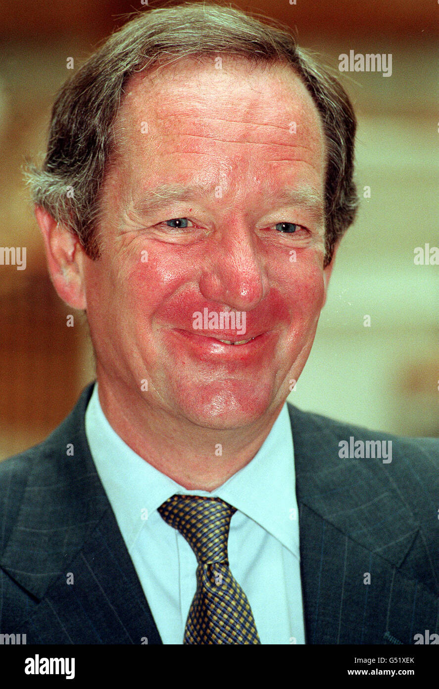 Television newsreader Michael Buerk, who is to present 'Moral Maze', a new topical discussion programme for the BBC. Stock Photo