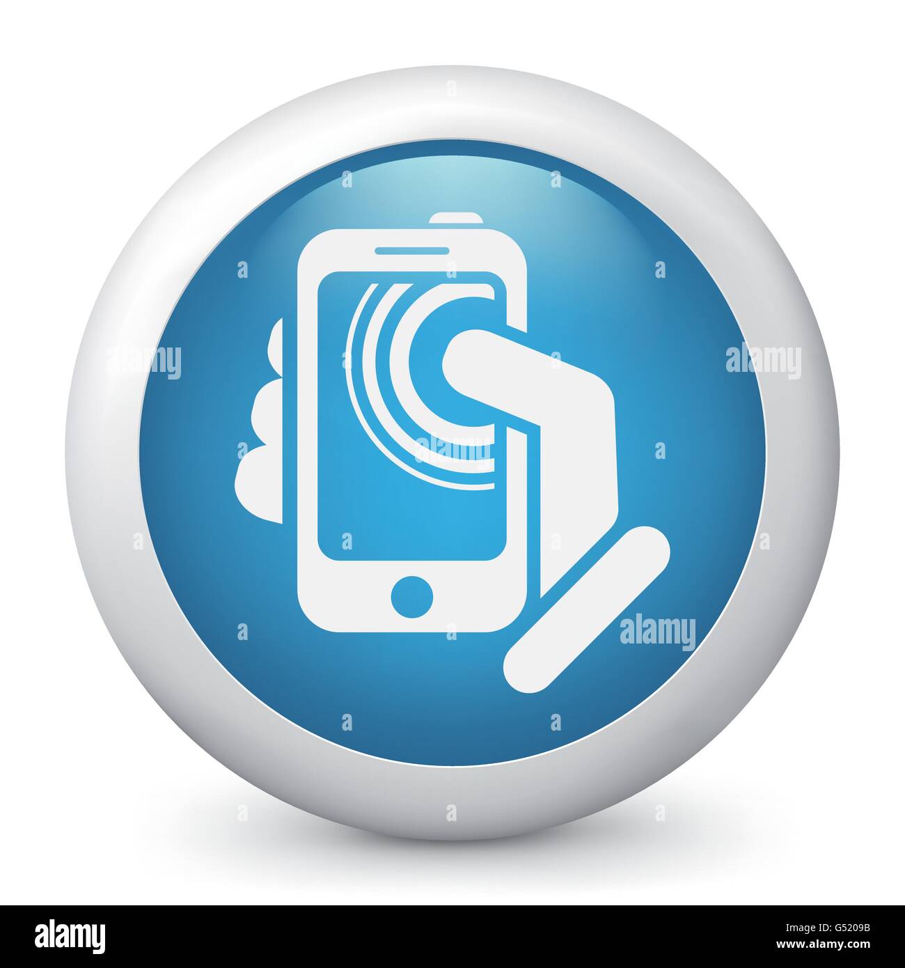 Hand touch pda icon Cut Out Stock Images & Pictures - Alamy