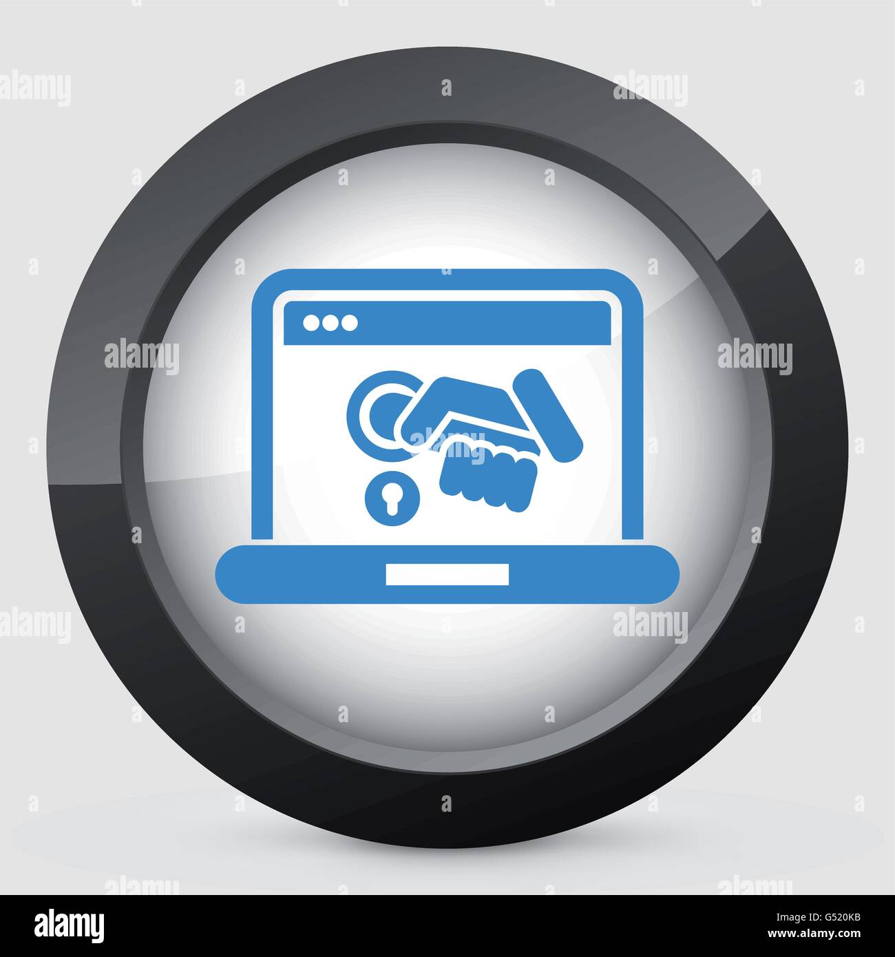 Illustration of computer privacy concept icon Stock Vector Image & Art ...