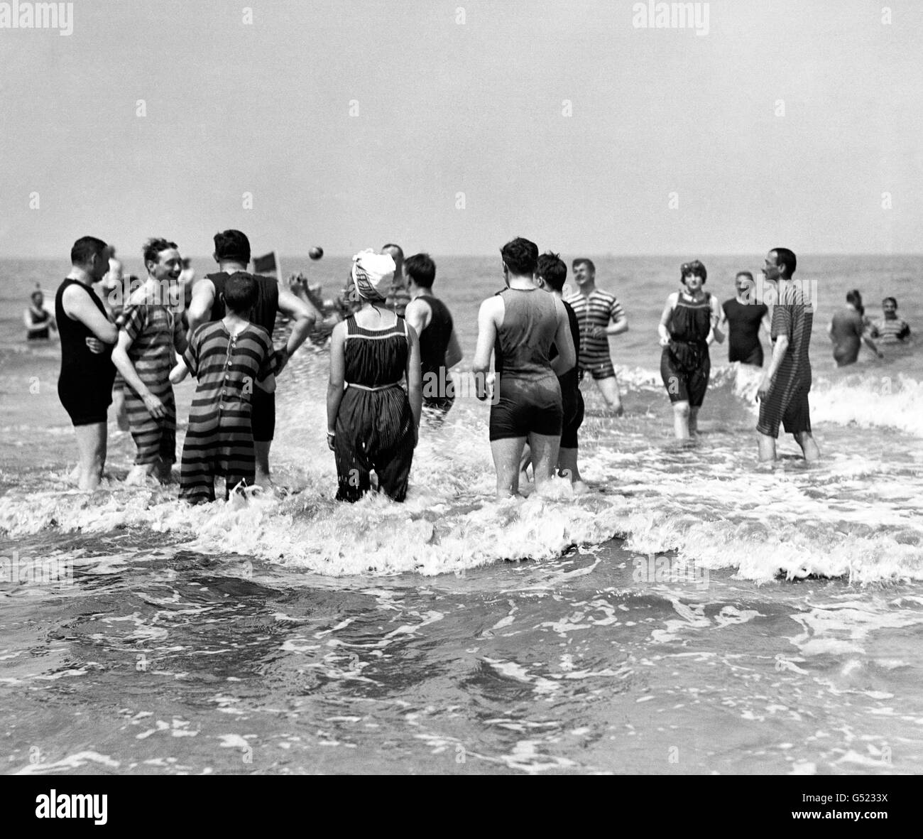 SEA BATHING : c1910 Stock Photo