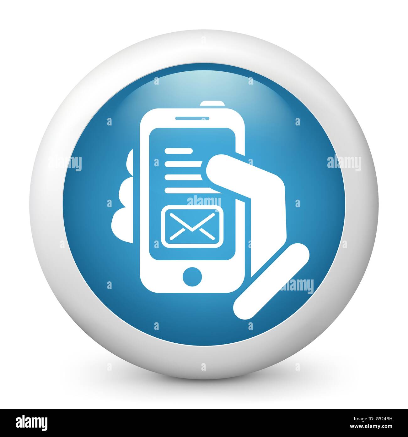 Message on smartphone icon Stock Vector Image & Art - Alamy