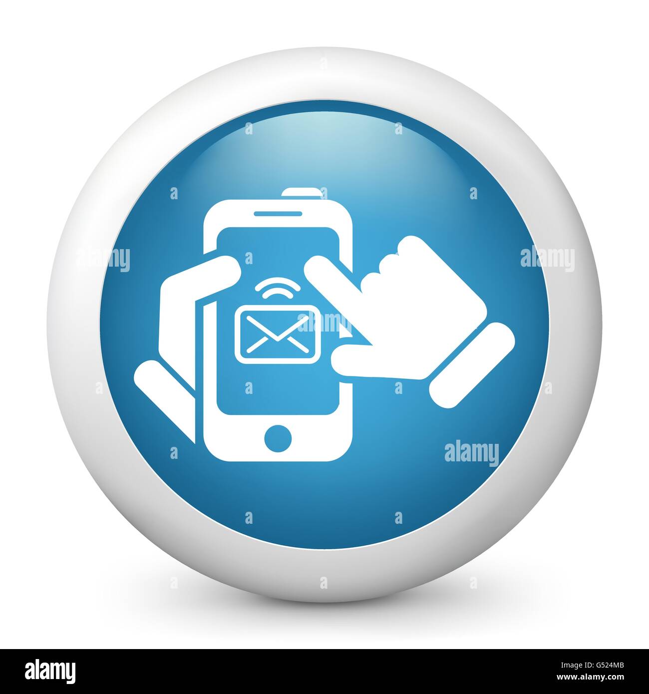 Message on smartphone icon Stock Vector Image & Art - Alamy